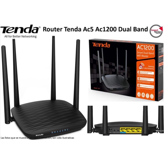 Router WiFi 2 băng tần AC1200 Tenda AC5