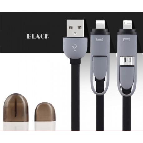 Cáp sạc Điện Thoại 2 in 1 cho iPhone567 & android HD99