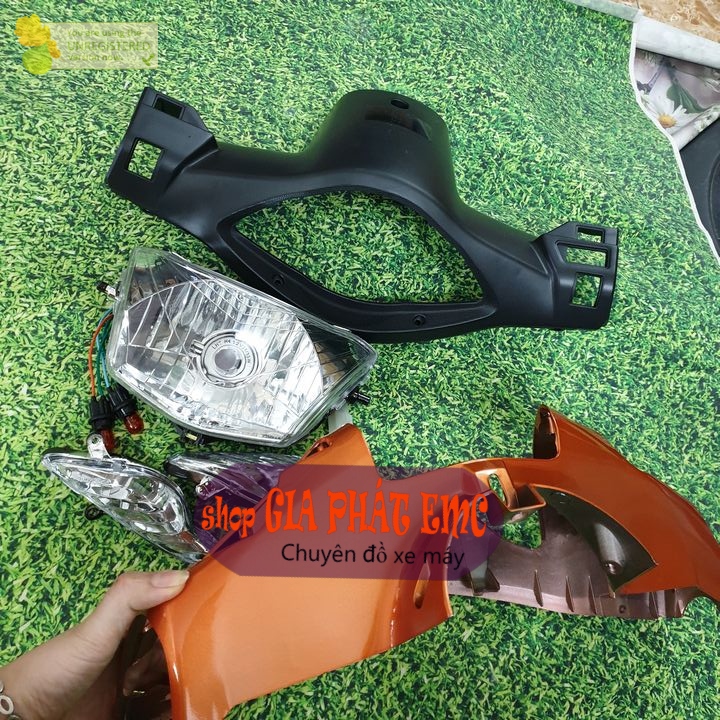 [ 4 món ] Đầu pha đèn trước màu CAM xe Wave RS / S100 / Wave alpha đời 2006-2016