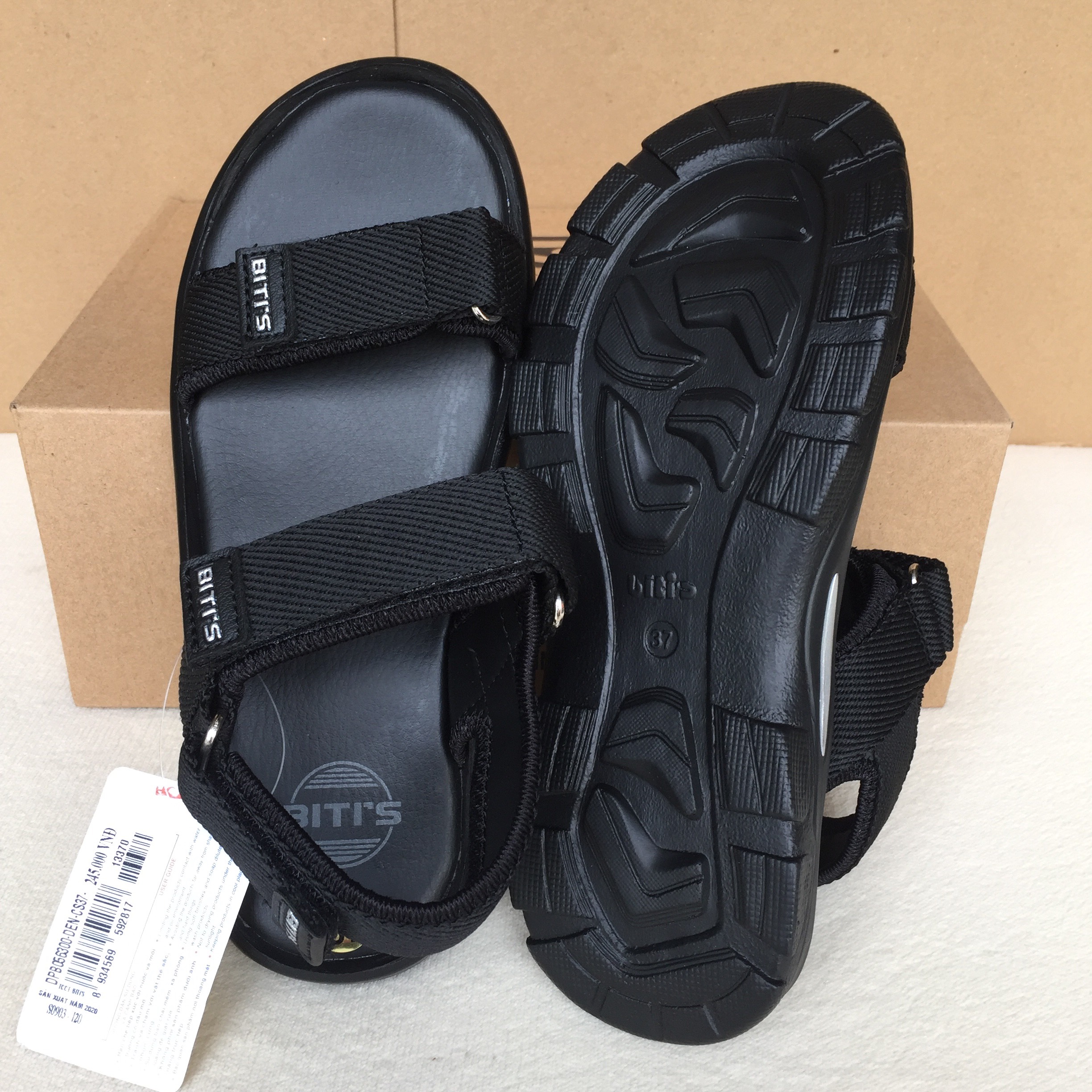 Dép sandal trẻ em nam DPB056300DEN (Đen)