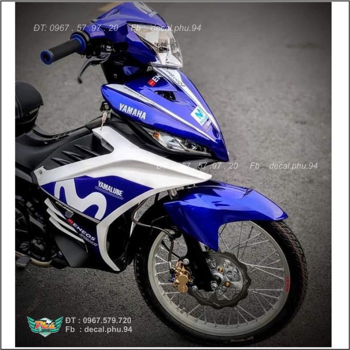 Tem rời Exciter 135 Movistar Trắng Xanh (X)