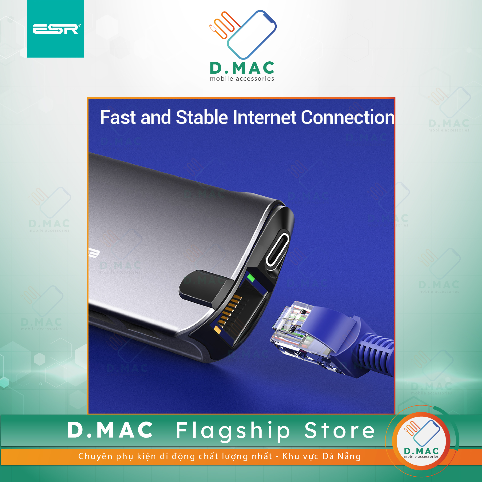 D.MAC Hub USB type C Esr 8-in-1/6-in-1 USB 3.1/3.0