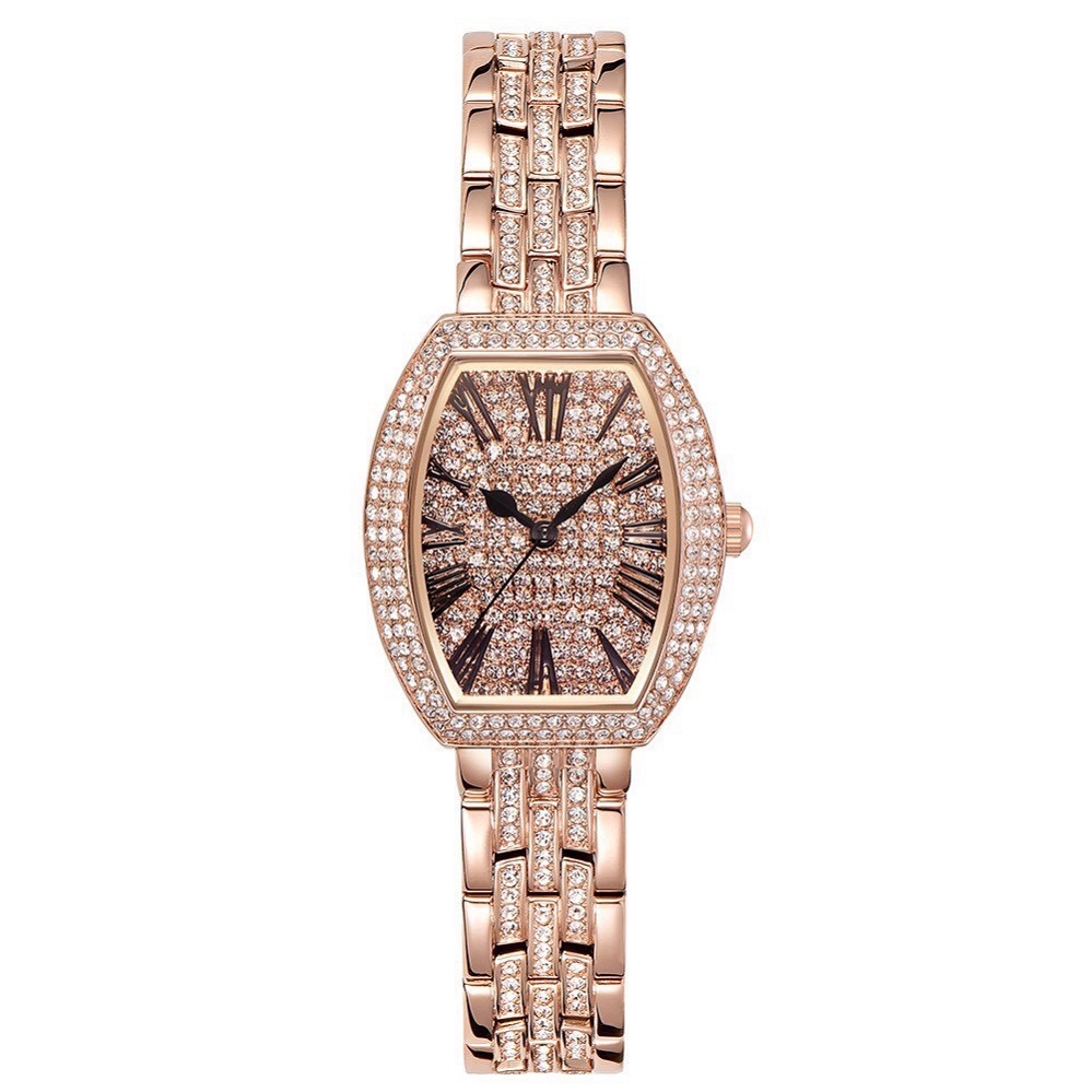 [HCM]Đồng Hồ Davena Nữ Mặt Vạch Full Đá 34mm Rose Gold