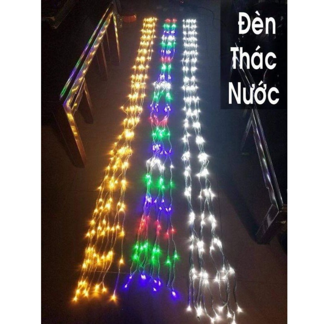 ĐÈN LED CHỚP RÈM THẢ HIỆU ỨNG MƯA RƠI THÁC ĐỔ 3MX2M