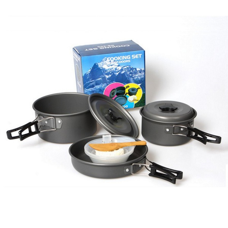 [ giá cực sốc ] BỘ NỒI DÃ NGOẠI 3 MÓN DS300 CAMPING