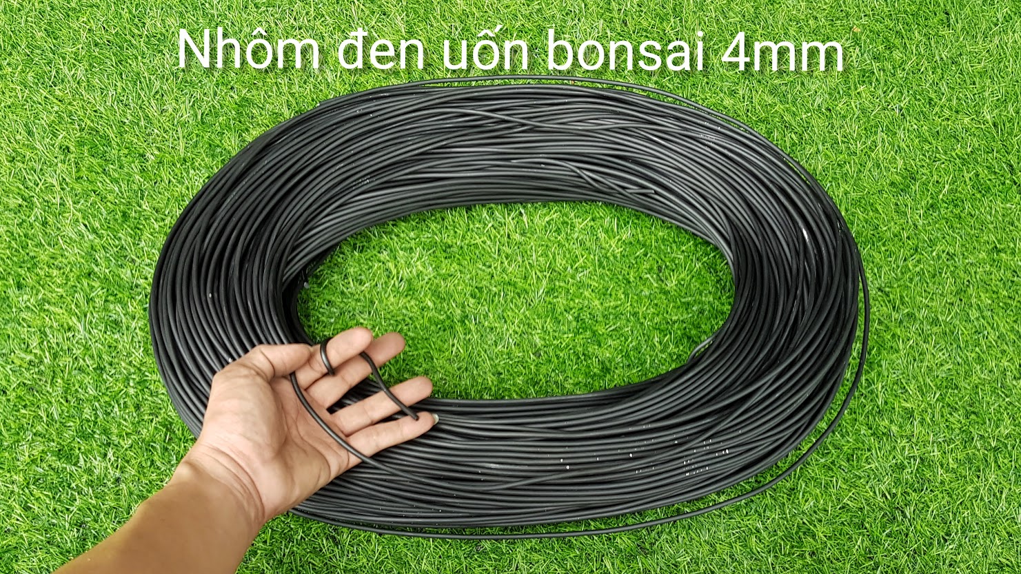 Dây nhôm đen 4mm bó 1kg quấn cây cảnh, uốn bonsai