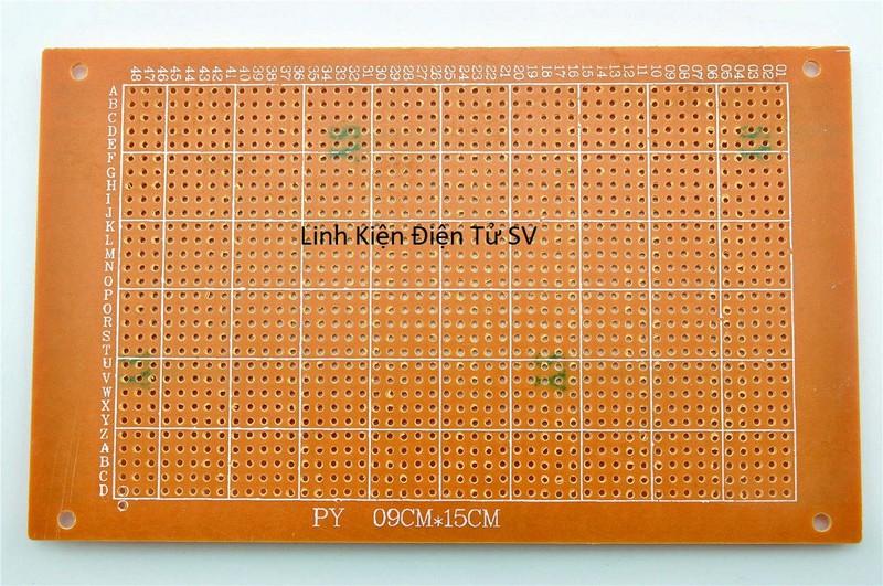Phíp Đồng Lỗ Một Mặt - Bảng Mạch Đục Lỗ Sẵn PCB ( Nâu )