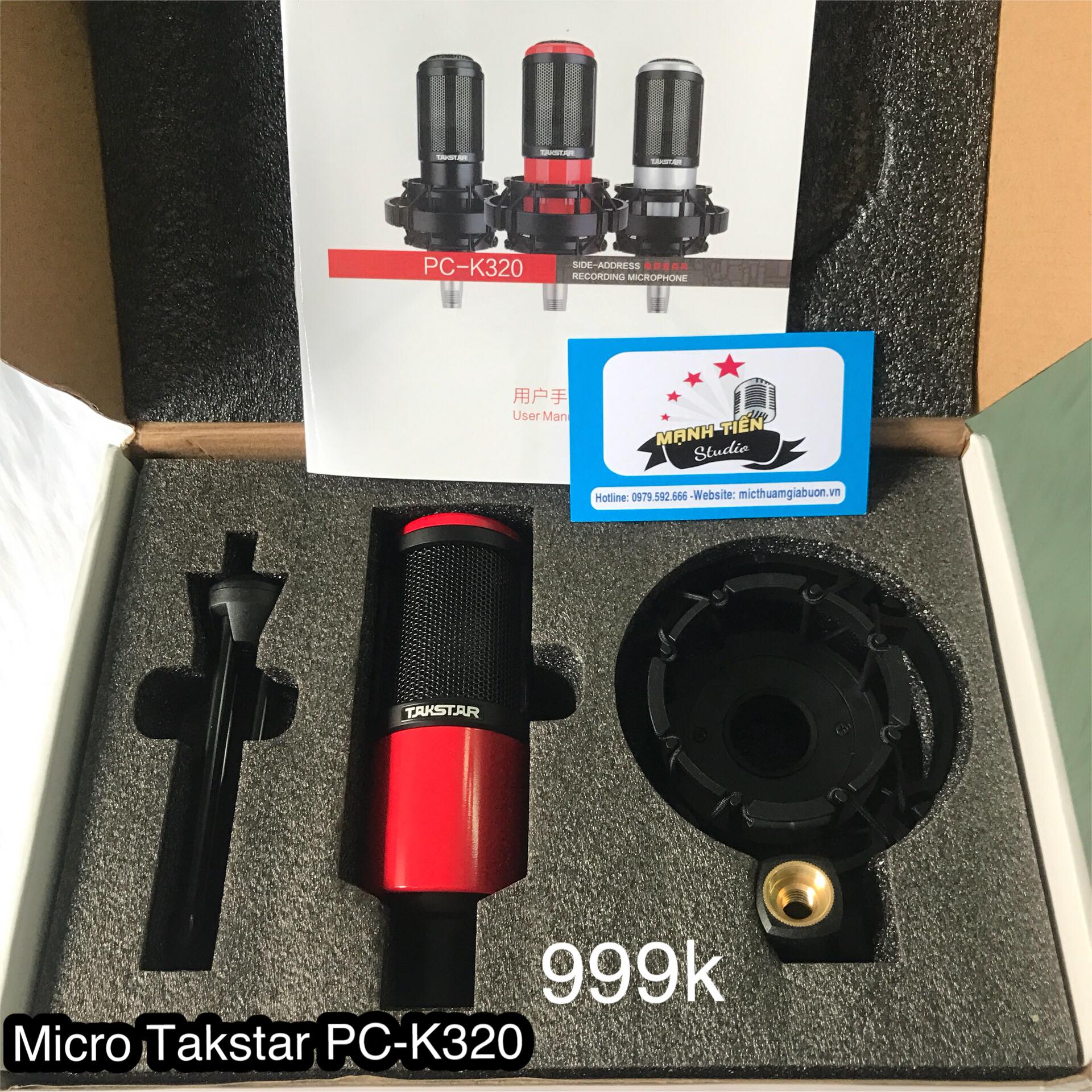 Mic thu âm Talkstrar pc k320 tặng dây mic Canon