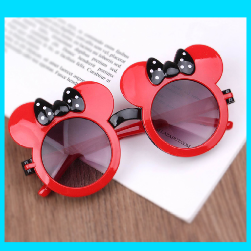 Giá bán Kính cho bé gái 2-10 tuổi siêu đáng yêu chống bụi và tia UV, Mắt kính mát trẻ em thời trang hình chuột Mickey_HANG1KMSMS50
