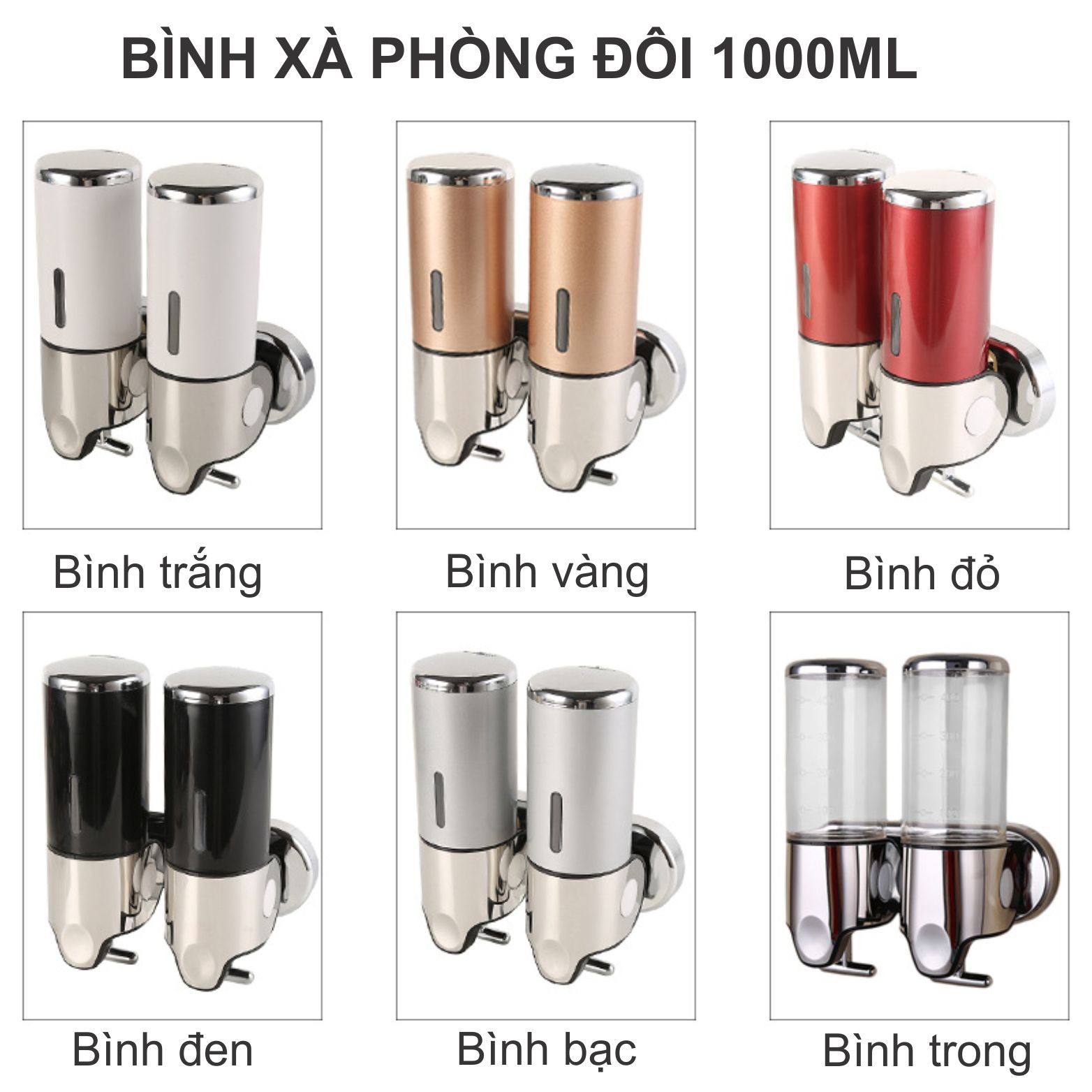 Bình xà phòng, xà bông đôi cao cấp (tròn)