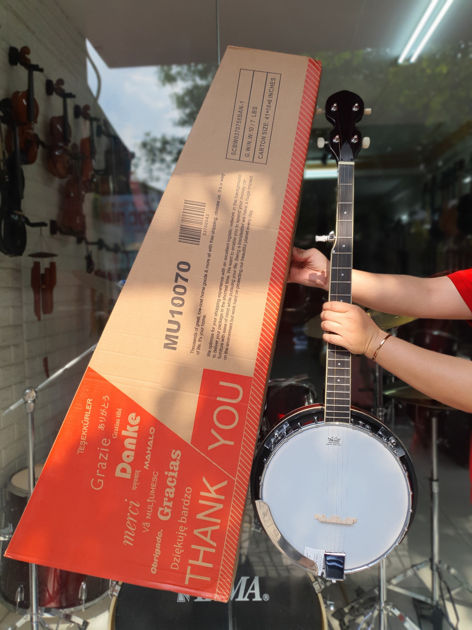 Đàn Banjo nhập khẩu gỗ Mahogany