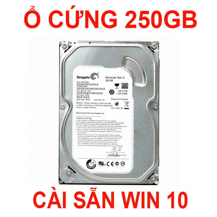 [HCM]Ổ cứng 250gb máy tính bàn bảo hành 2 năm hổ trợ cài sẵn windows