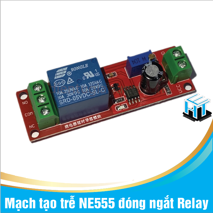 Mạch tạo trễ NE555 đóng ngắt Relay