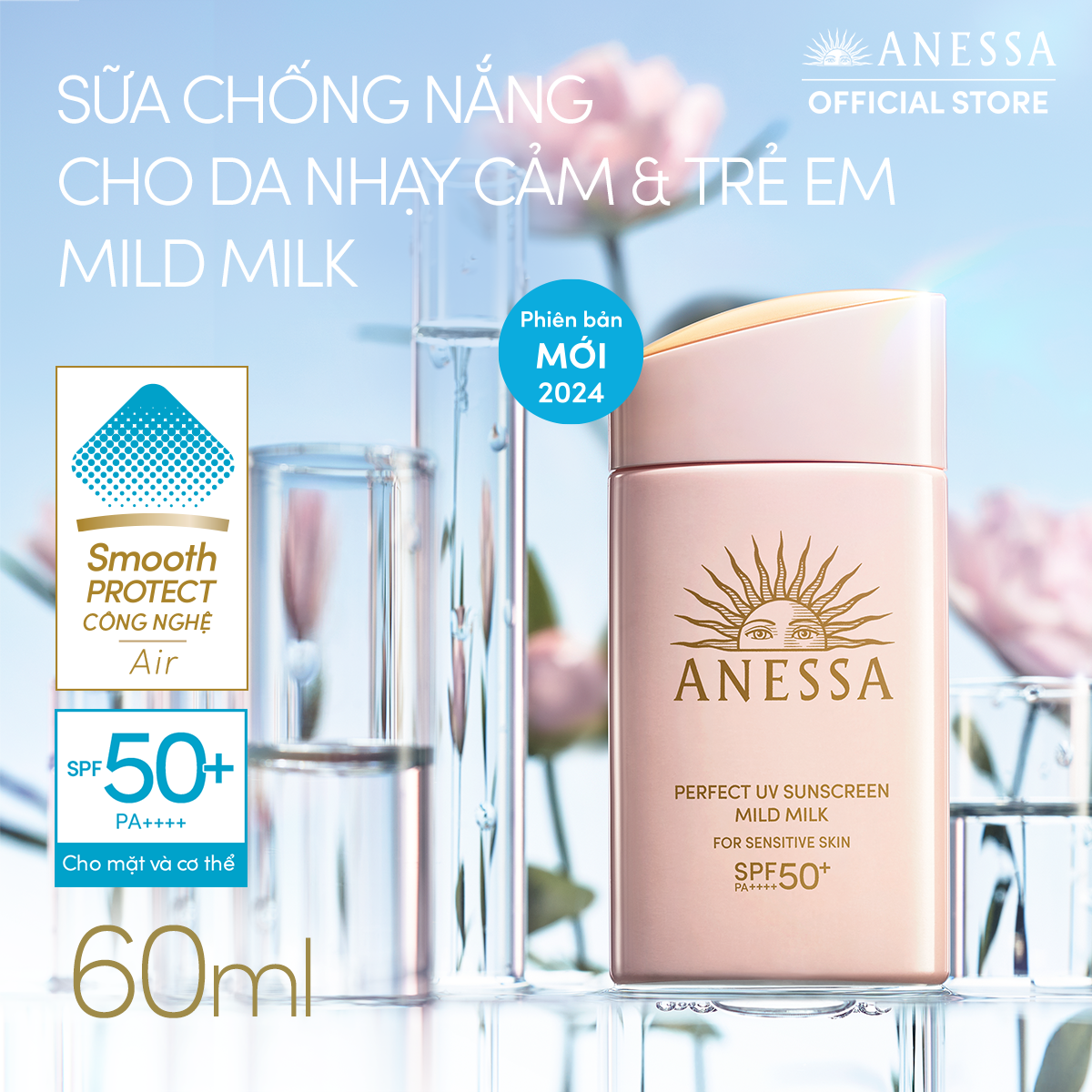 Anessa Perfect Uv Sunscreen Mild Milk - 60Ml