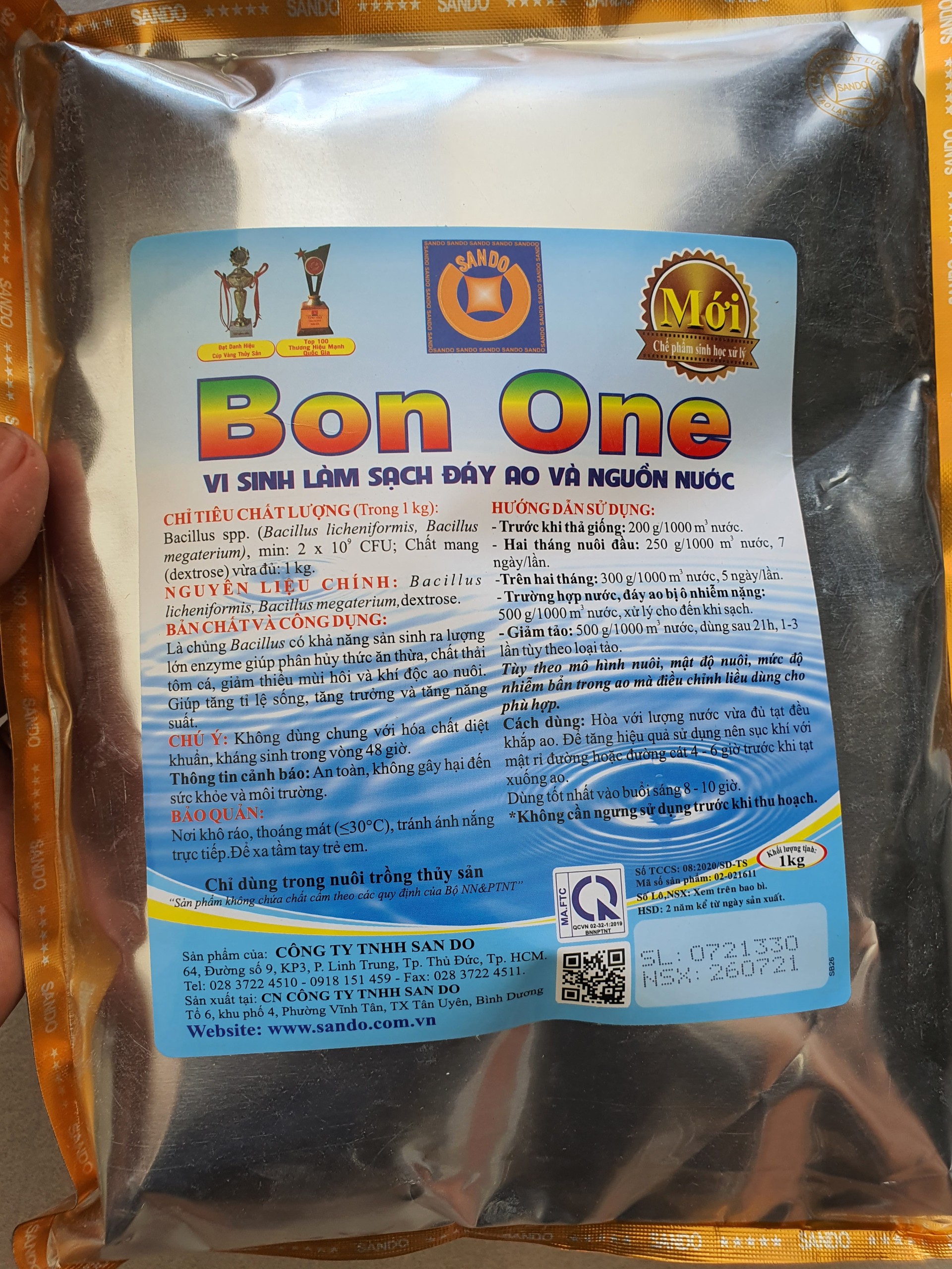 Bon One - vi sinh xử lý sạch đáy ao