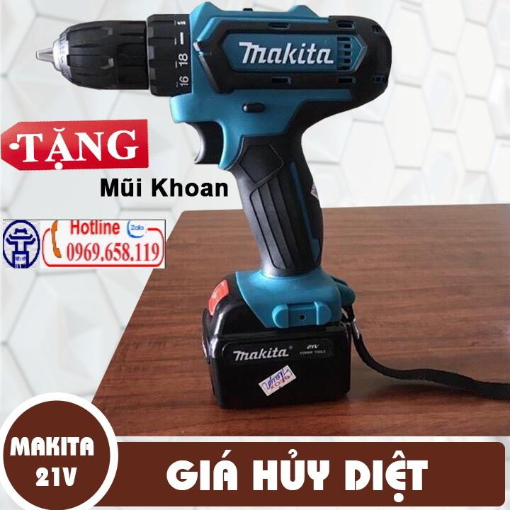 [TẶNG MŨI KHOAN] Máy Khoan Dùng Pin MAKIA - 21V - 2 PIN