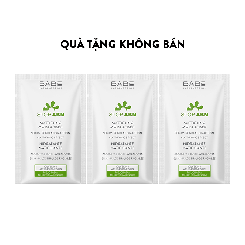 Mẫu thử sữa rửa mặt Babe Stop Akn 2ml x3 (3 gói)