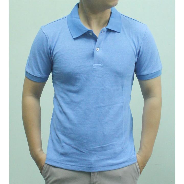 Áo thun nam cổ bẻ màu xanh rêu
