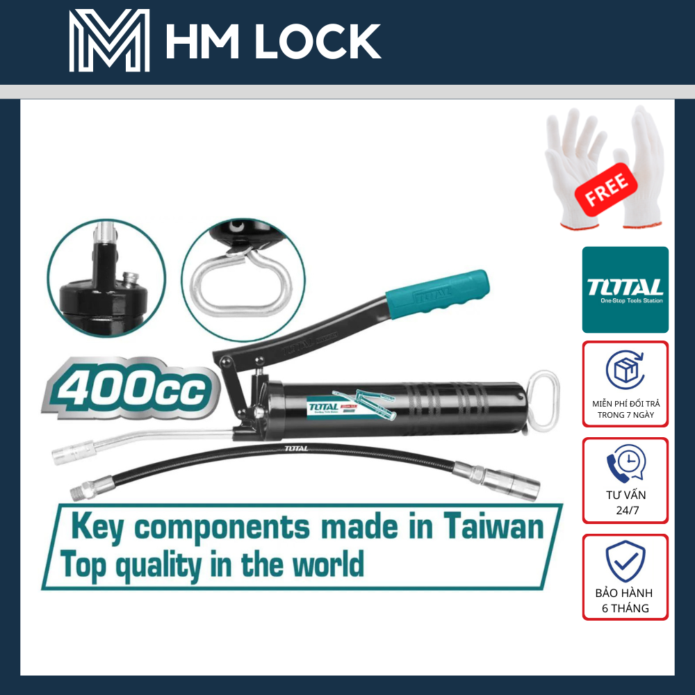 400cc dụng cụ bơm mỡ total - hàng chính hãng - tht111051 - hm lock