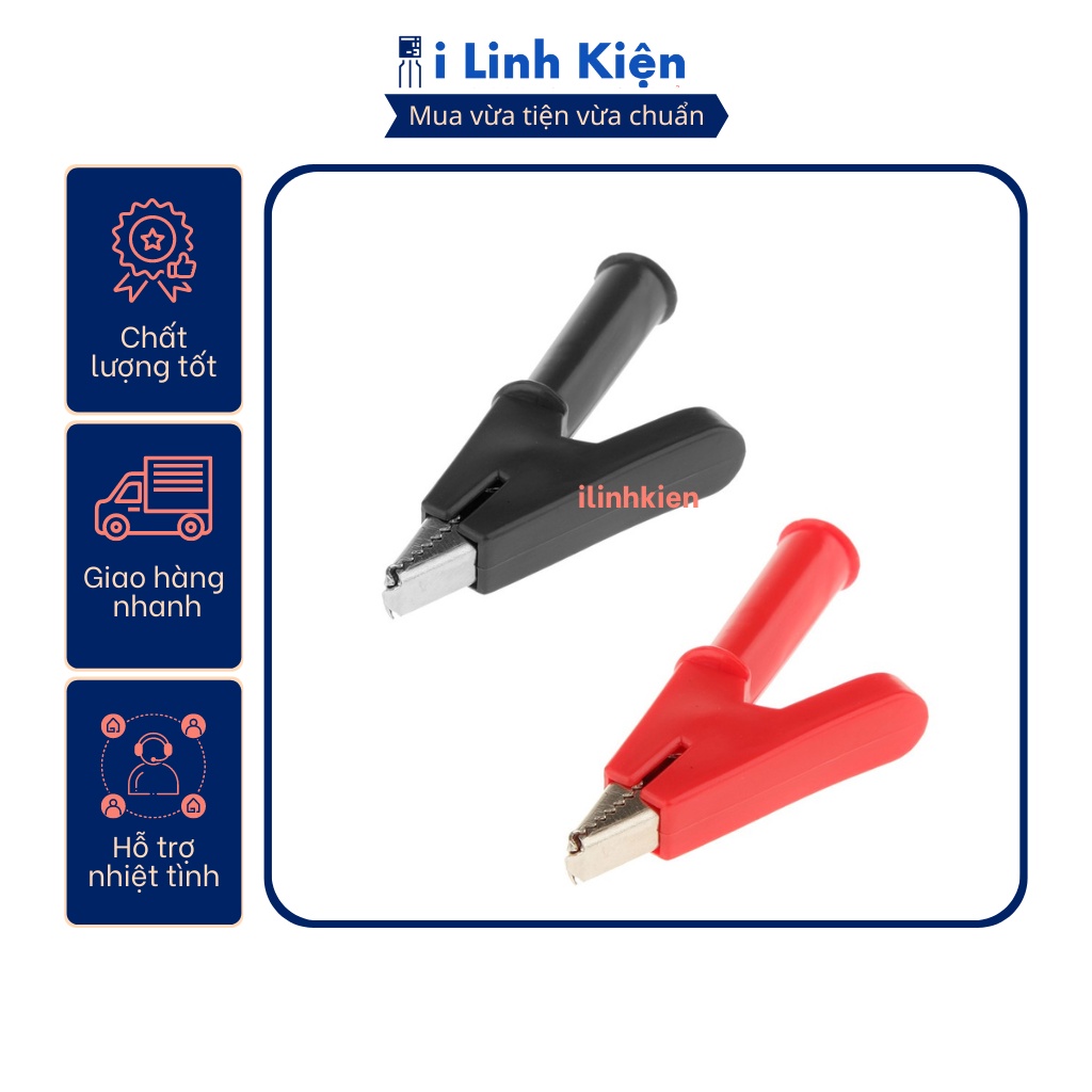 Đầu kẹp cá sấu loại tốt 1 cặp.