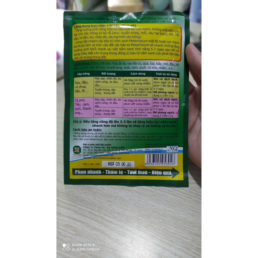 Nấm xanh META -100GR-47K