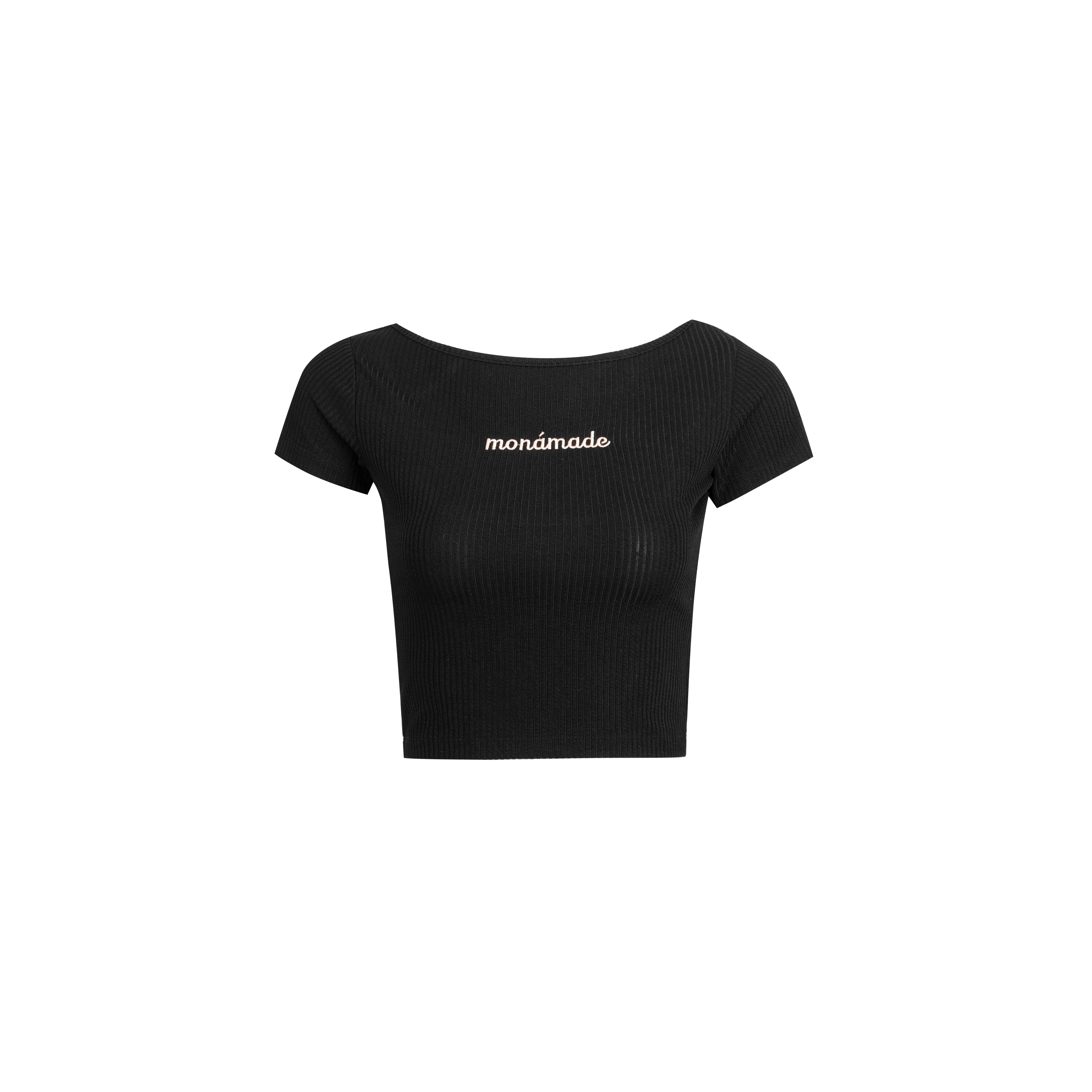 Áo thun croptop form ôm tay ngắn cột nơ MONÁ - MAY