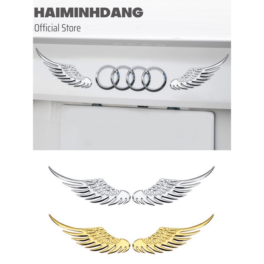 Đôi cánh thiên thần 3D gắn logo xe hơi trang trí