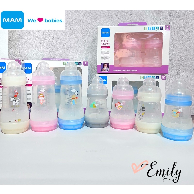 Bình sữa chống đầy hơi MAM 160ml/260ml