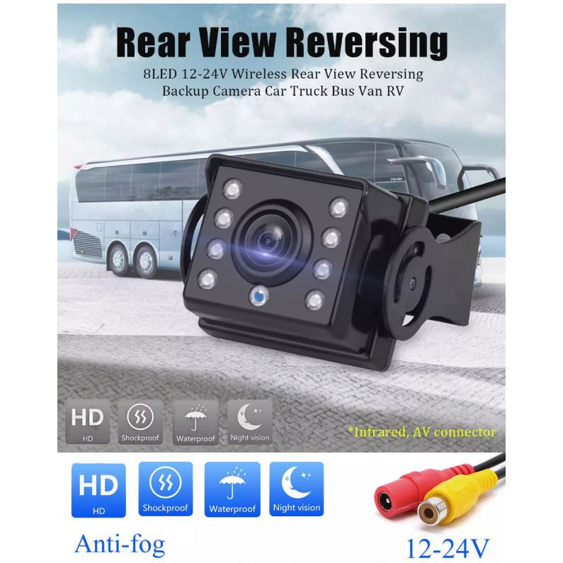 Camera lùi xe tải 8 đèn Led hỗ trợ quay đêm