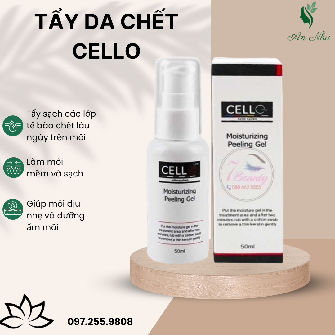Tẩy da chết môi cello hàn quốc hàng chính hãng
