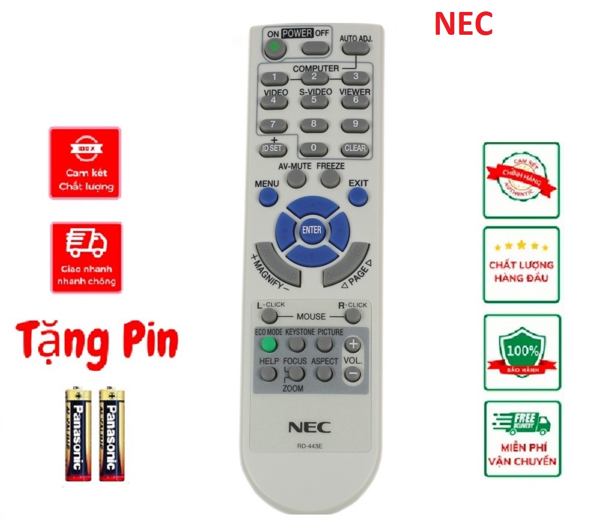 Remote Điều khiển máy chiếu NEC hàng chính hãng