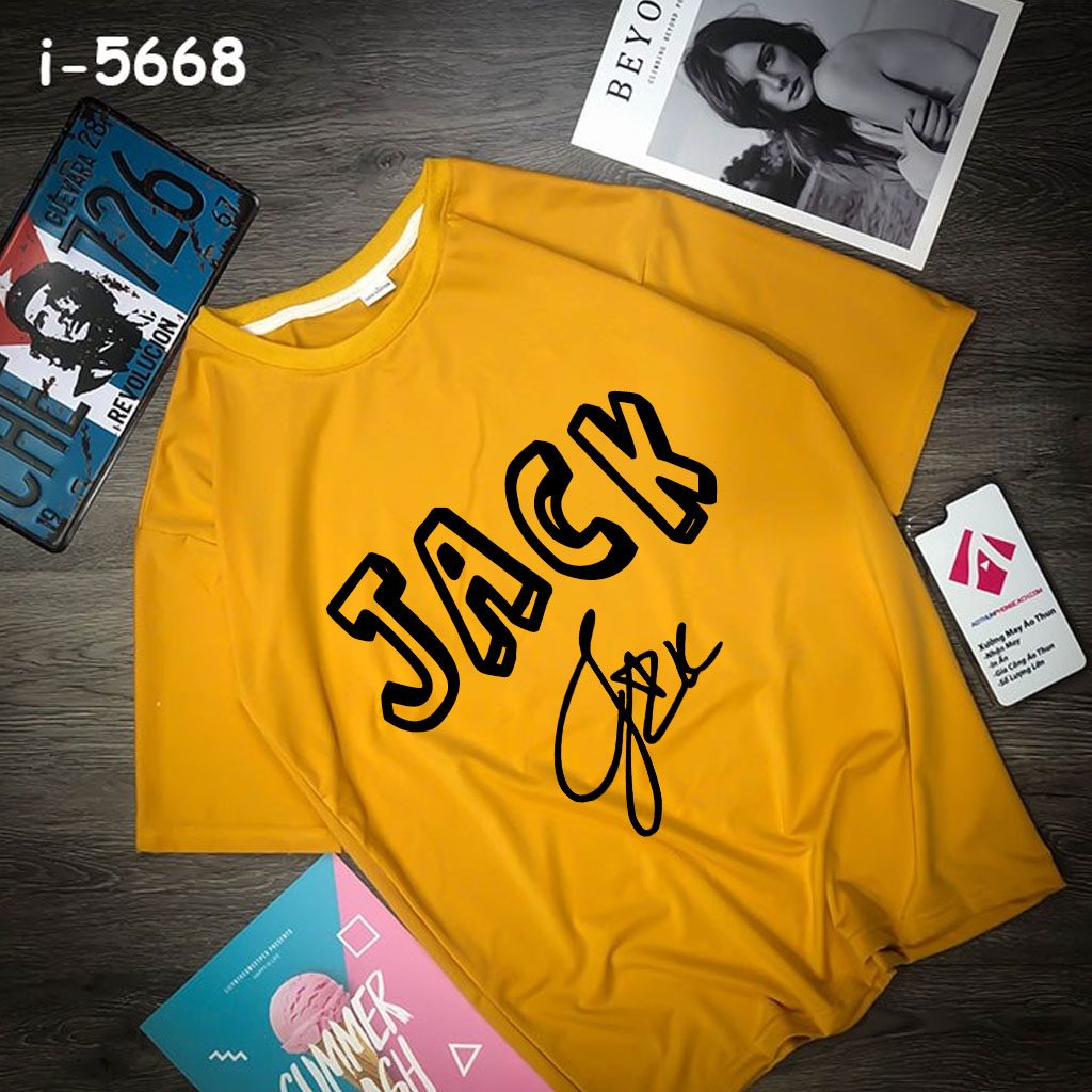 Áo Thun JACK - Áo JACK Màu Vàng In Theo Yêu Cầu Đủ Size