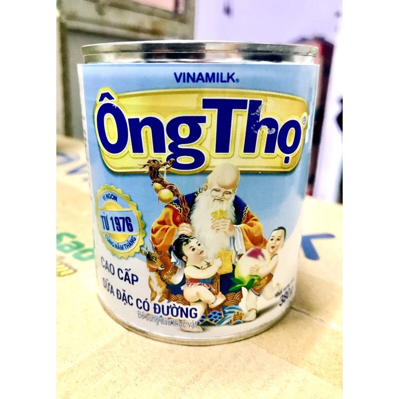 Sữa đặc Ông Thọ trắng nhãn xanh lon 380g