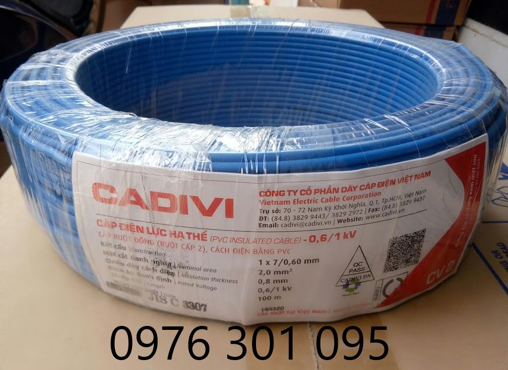[Cadivi] Dây Điện Đơn 2.0 - Cuộn 100M