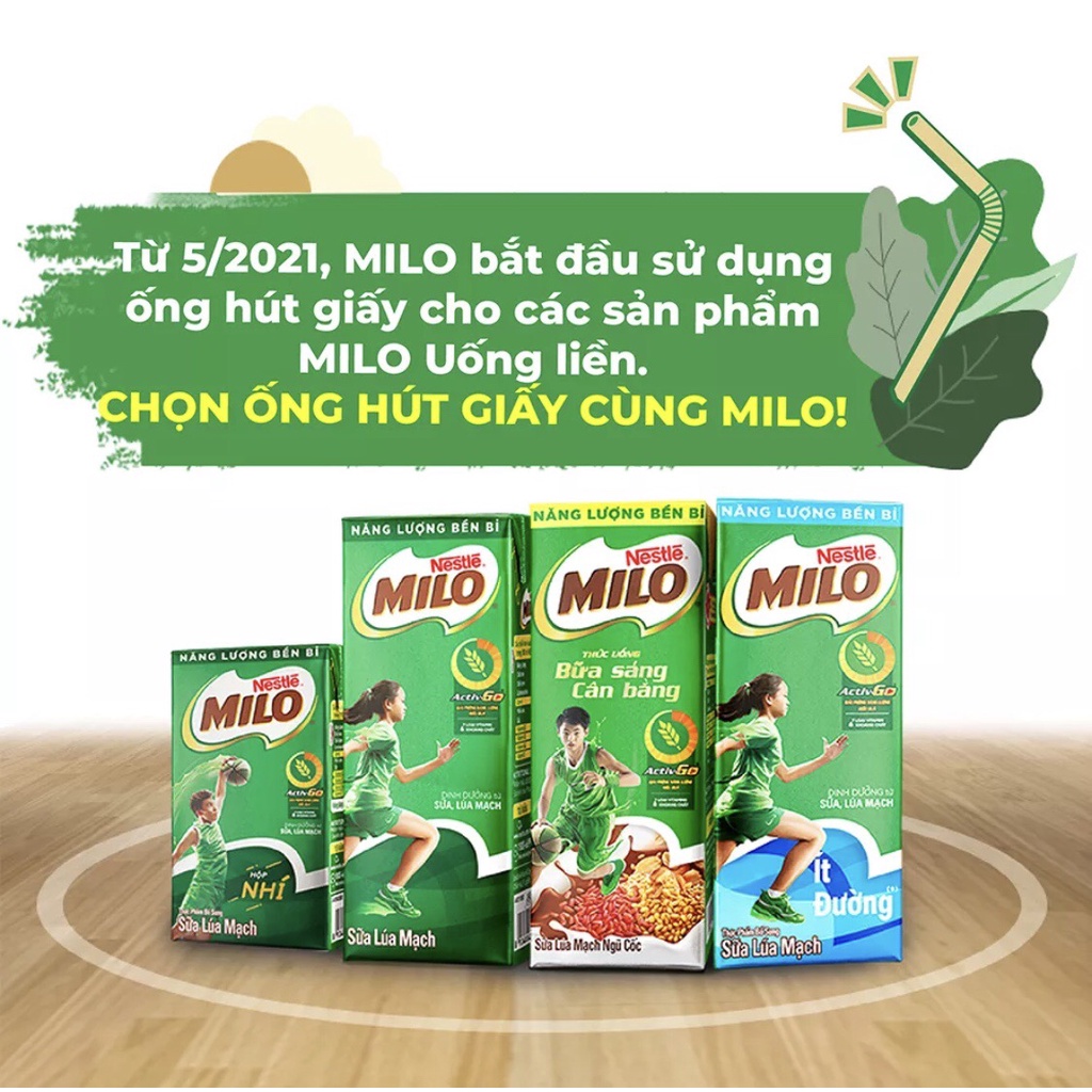 (HSD T9-2026) Thùng 24/ 48 Hộp Sữa Nước Nestle Milo 180ml/ Hộp.