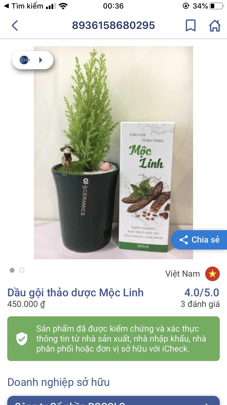 DẦU GỘI THẢO DƯỢC MỘC LINH