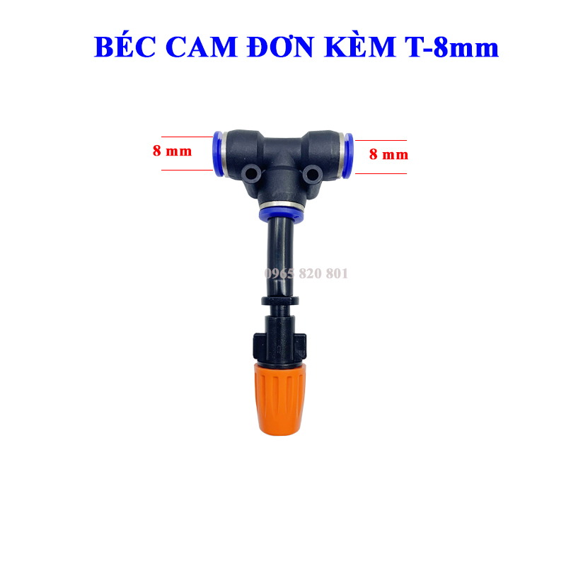 Béc phun sương cam đơn kèm t 8,10,12mm