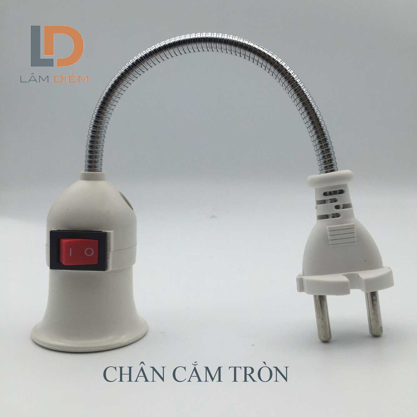 [HCM]CHUÔI ĐÈN E27 THÂN LÒ XO CÓ CÔNG TẮC  XOAY 360 ĐỘ