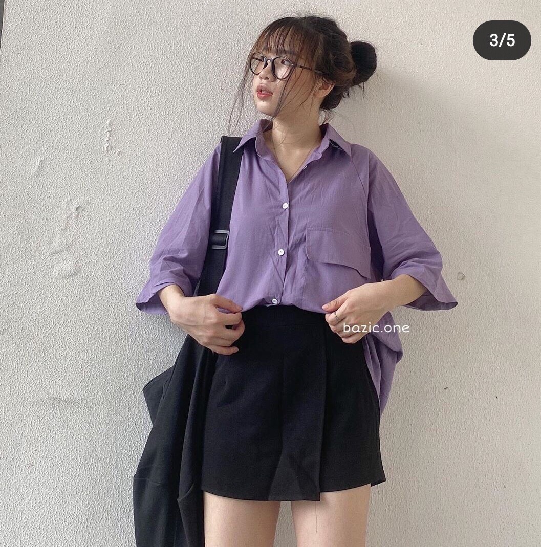 [Hót trend] Áo sơmi nam nữ siêu dễ thương