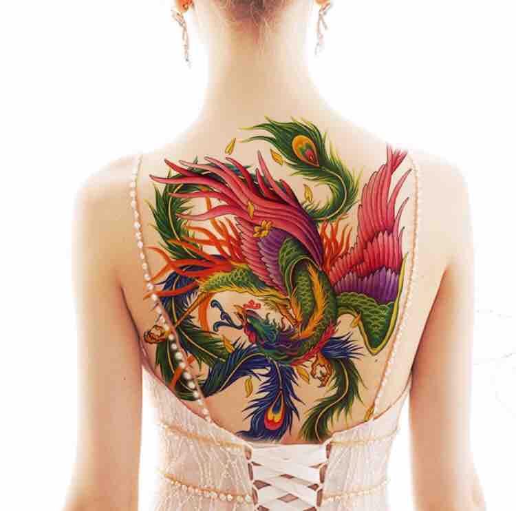 Hình xăm dán Phượng hoàng chính hãng