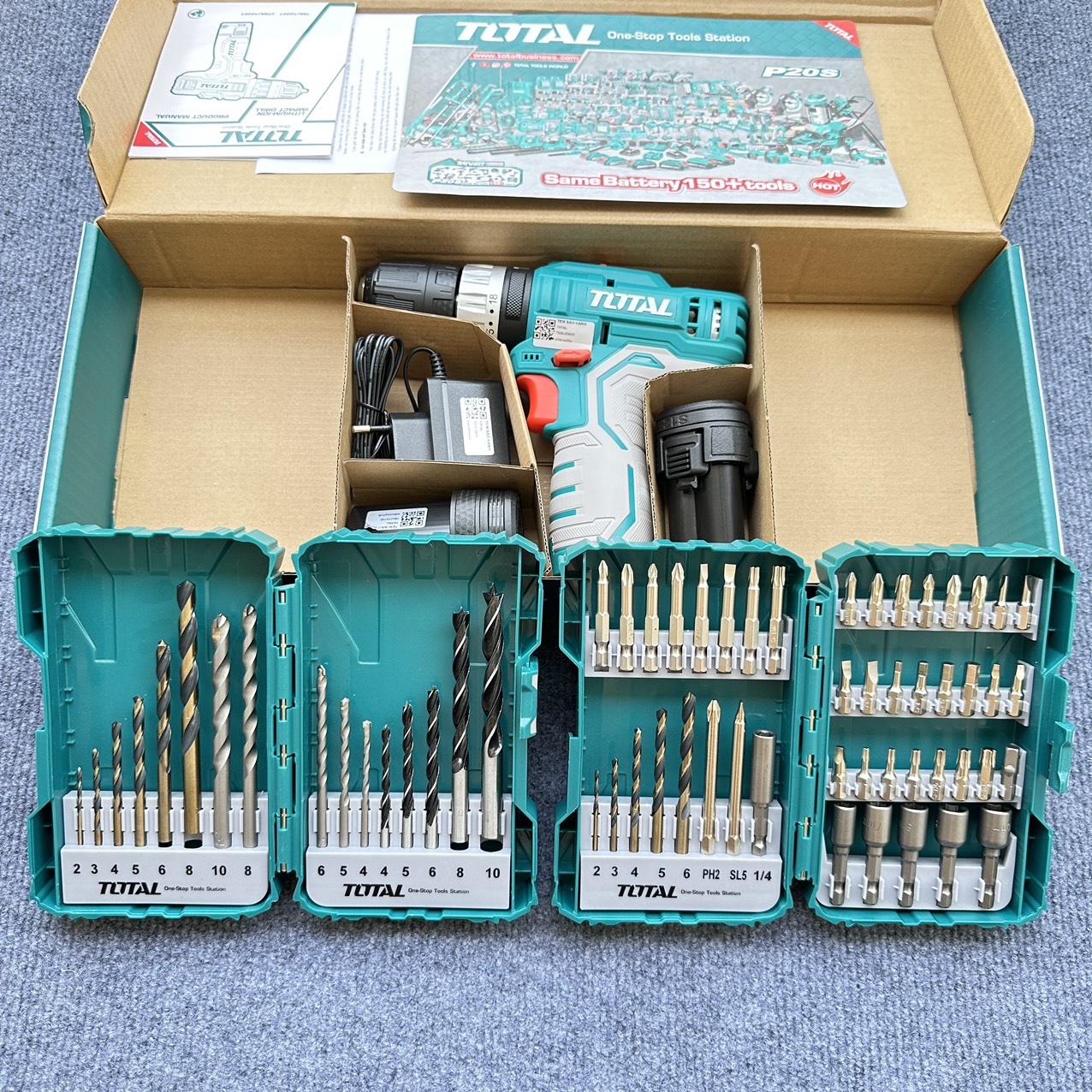 Máy khoan búa dùng pin total 12v tidli12201