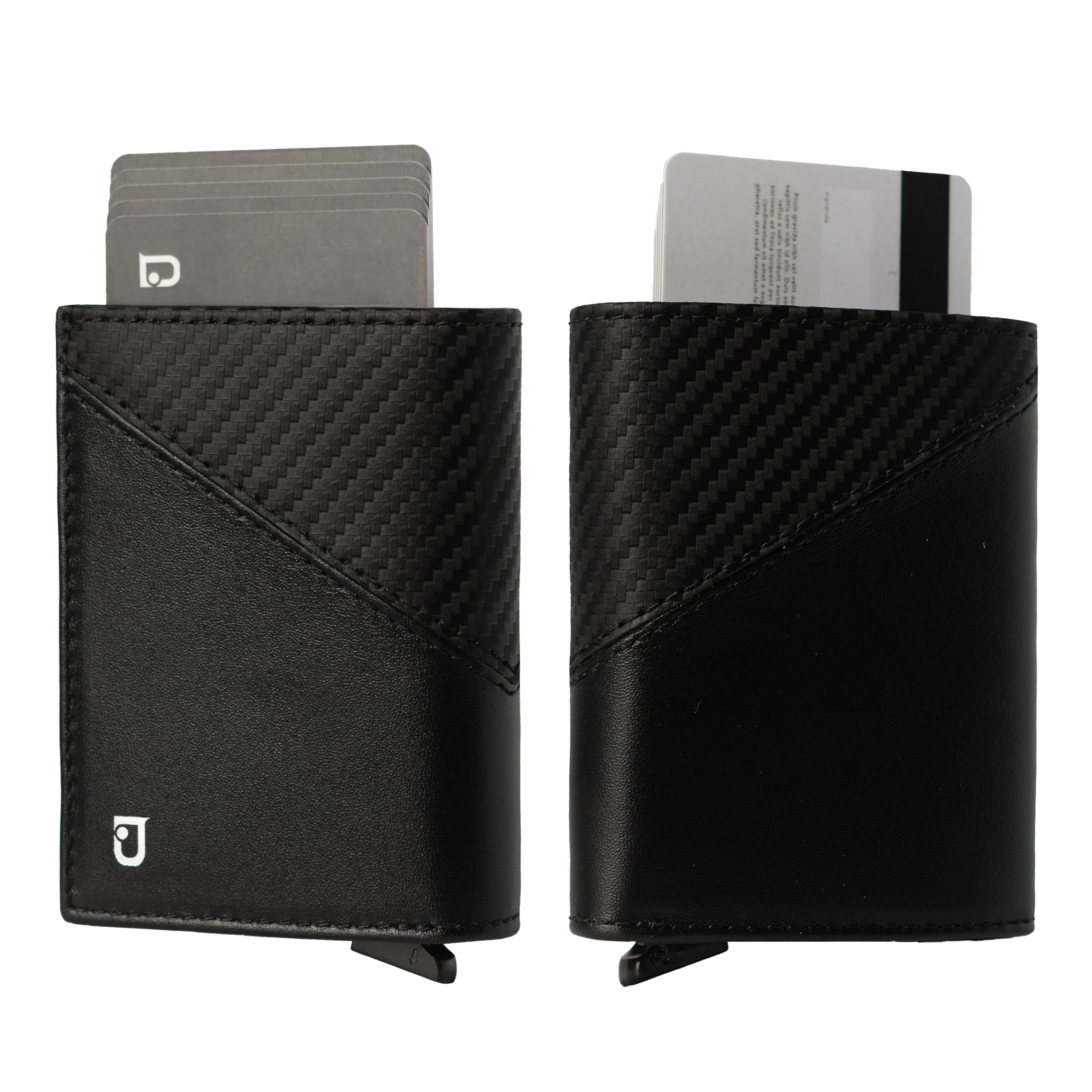 Ví thông minh eclipse & box đựng thẻ tự động ví da nam cao cấp gập ba mini nhỏ gọn nhiều ngăn bóp tiền chính hãng jenoss