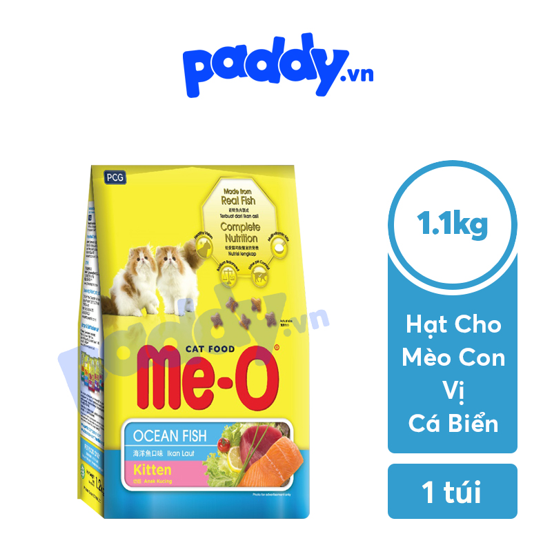 Hạt Me-O Kitten Cho Mèo Con Vị Cá Biển