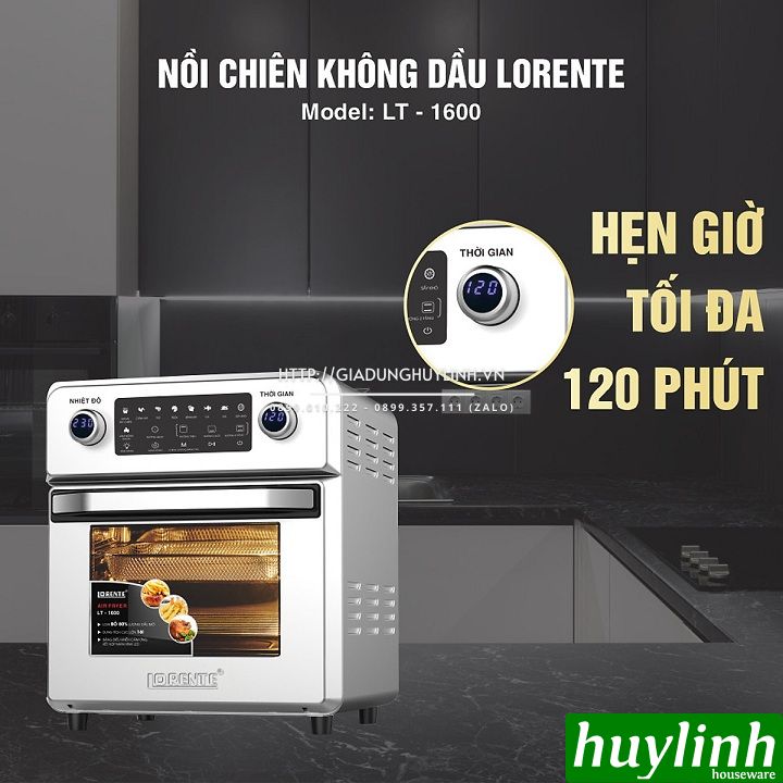 Nồi chiên không dầu điện tử Lorente LT-1600 - 16 lít