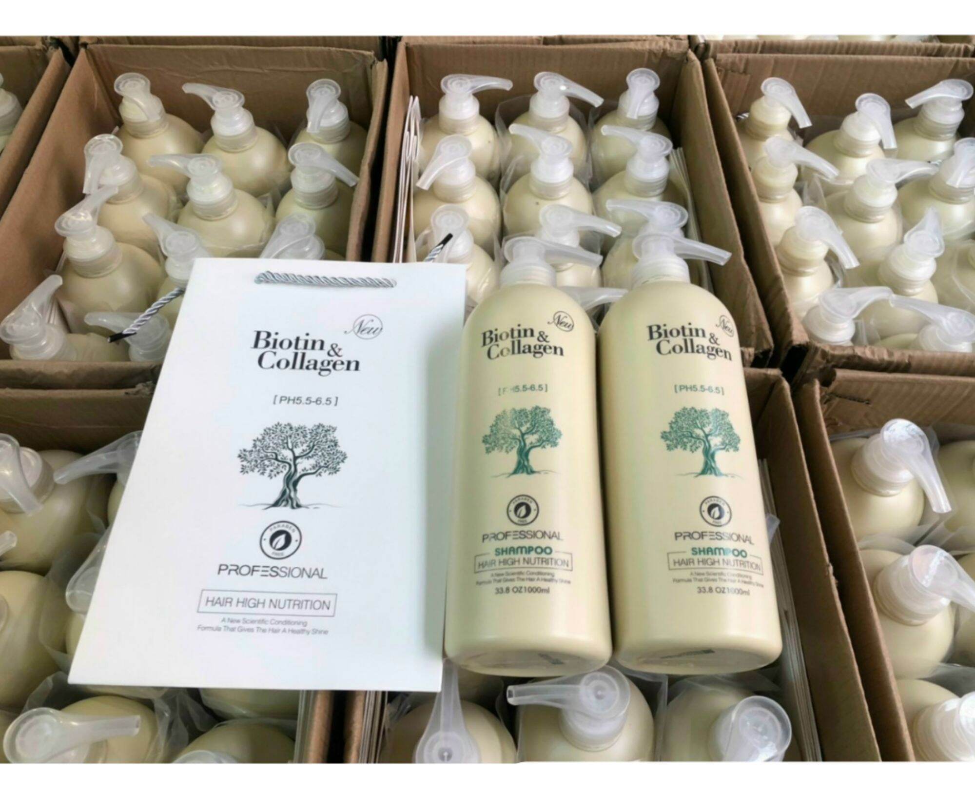 Dầu Gội Xả Biotin & Collagen Trắng 1000ML/Chai