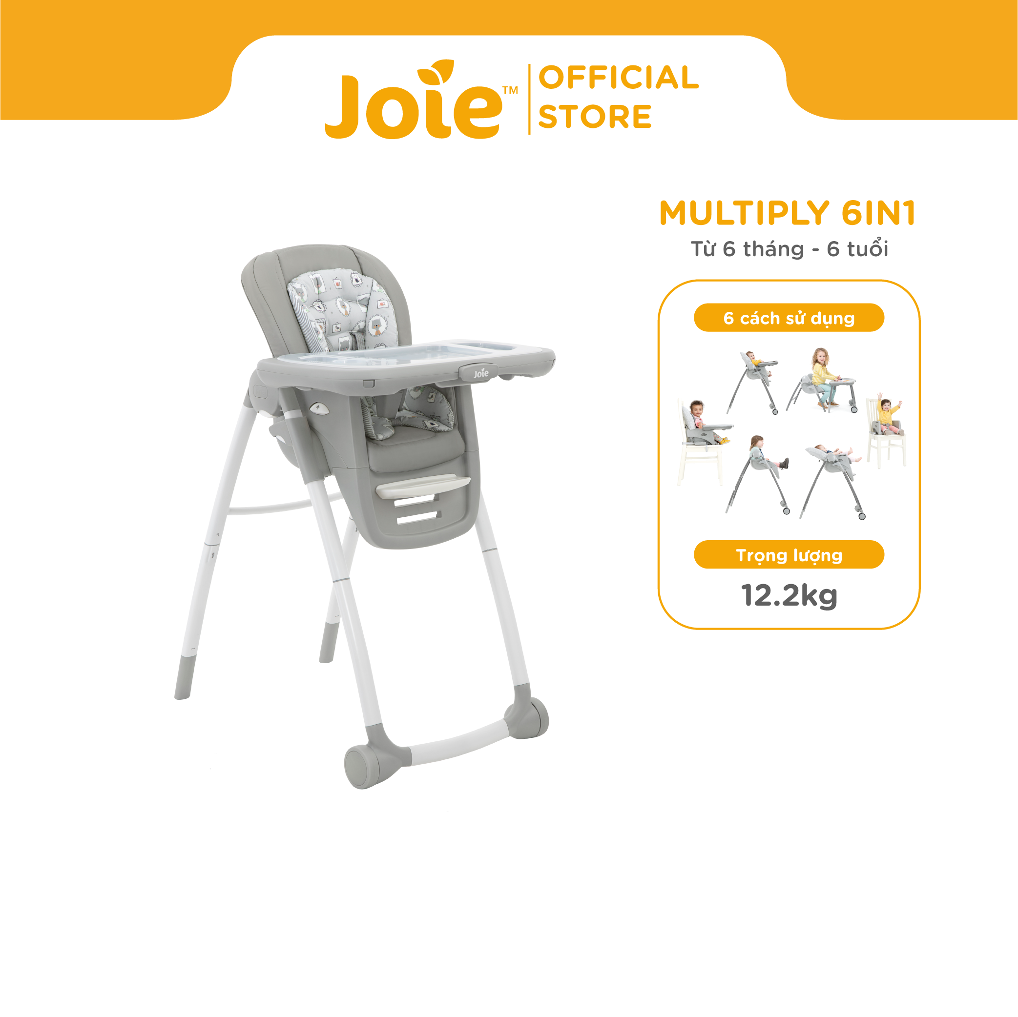 Ghế ăn trẻ em Joie Multiply 6in1