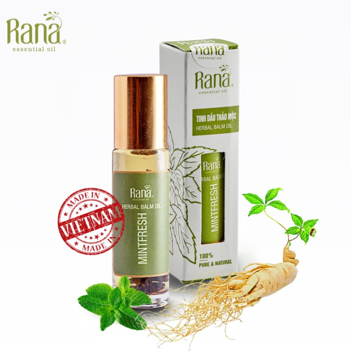 Oil roller Herbal Mint menthol Rana 10ml-oil wind roller herbs and human ginseng