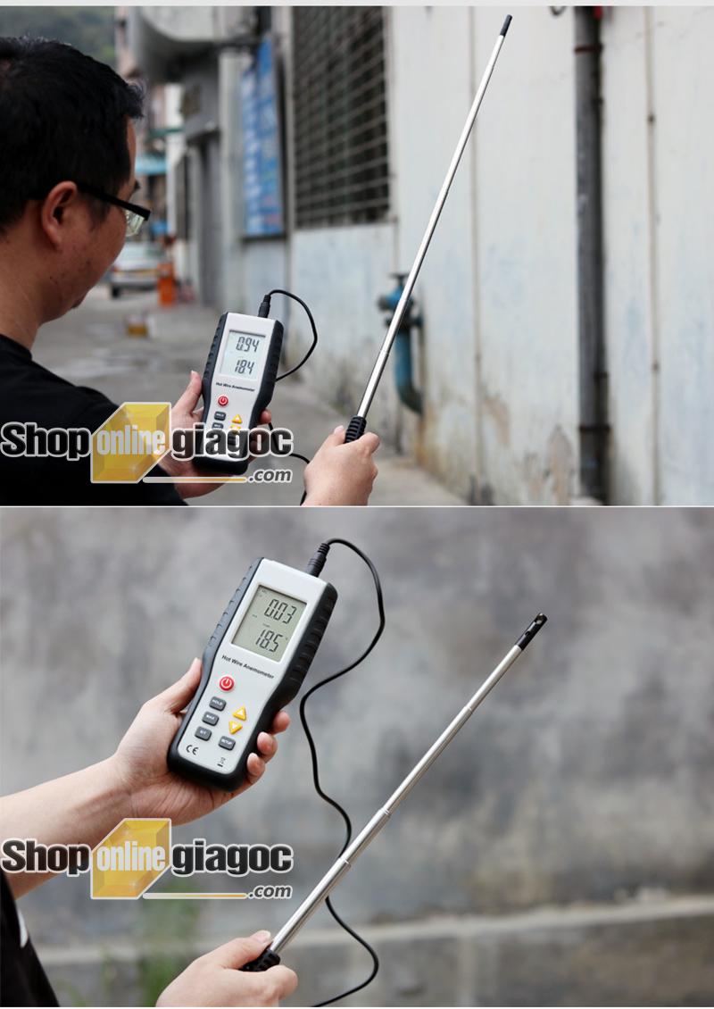 [HCM] Máy Đo Tốc Độ Lưu Lượng Gió Nhiệt Độ Gió HT9829