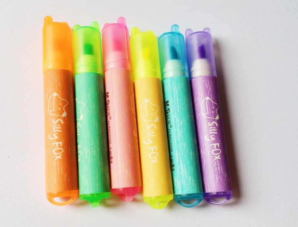 [HCM]Bộ 6 Viết Dạ quang Mini M&G Silly Fox 22506