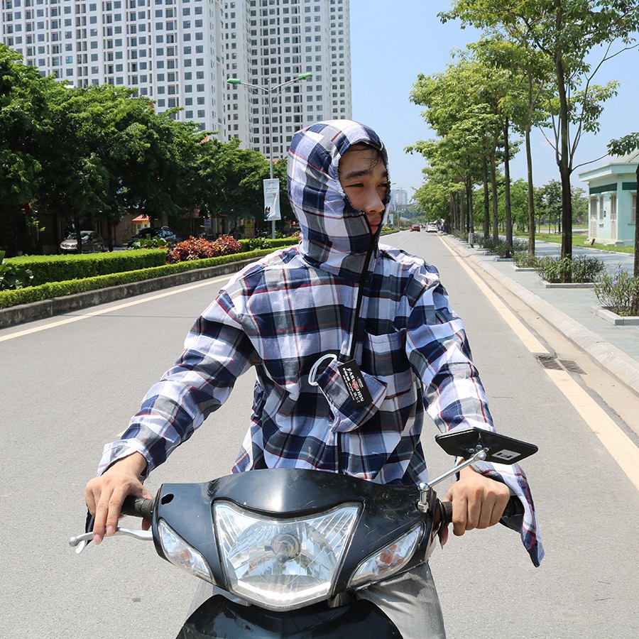 Áo chống nắng kẻ caro nam ( Hoạ tiết giao ngẫu nhiên)